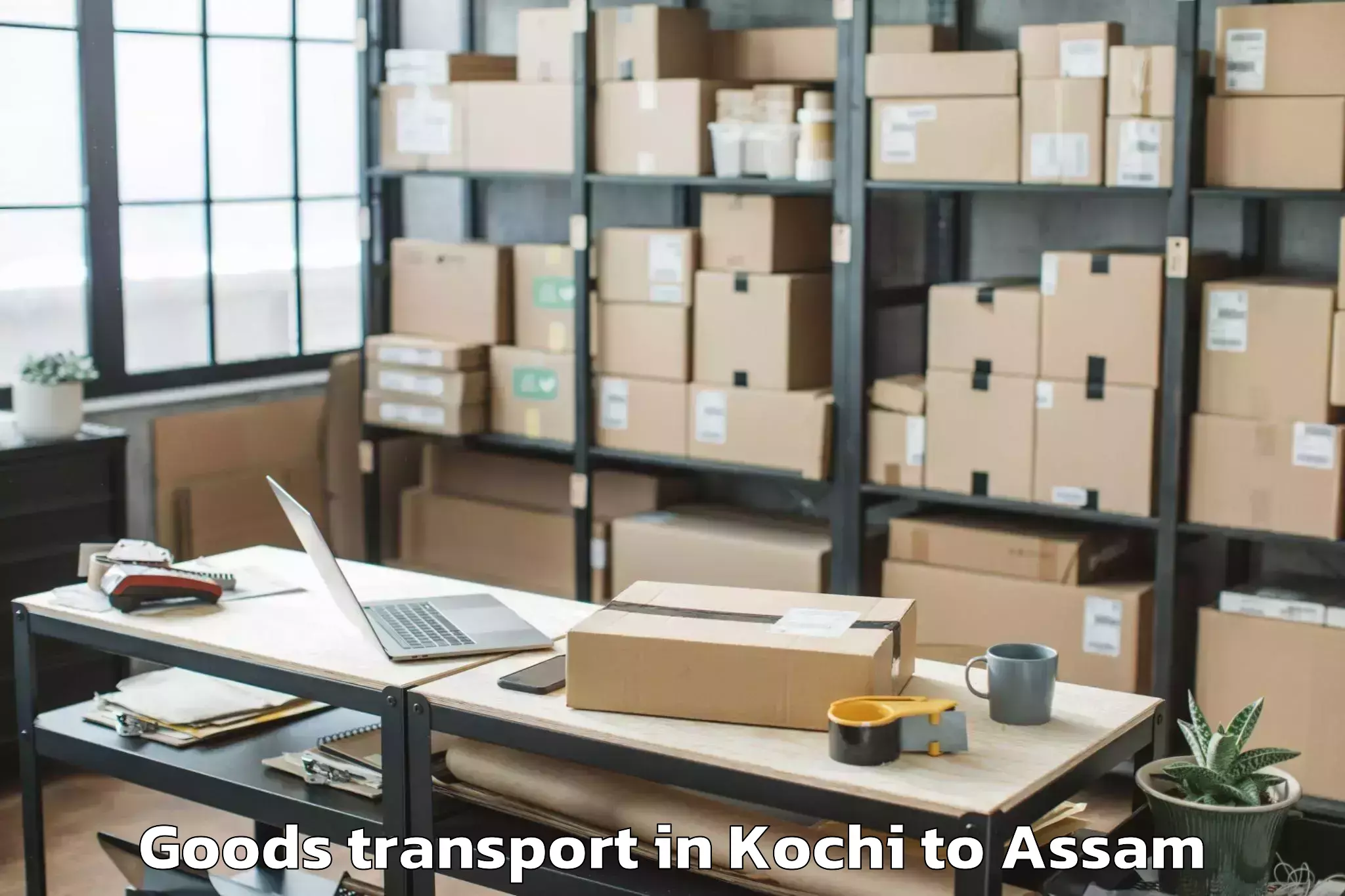 Discover Kochi to Sonapur Goods Transport